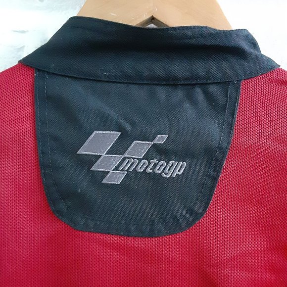 MotoGp Biker Jacket Mens Small Medium Red Motorcycle Dorna Reinforced Padded - Picture 7 of 15